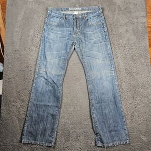 Parasuco Denim‎ Legend Jeans Mens 36x34 Blue Distressed Relaxed Fit